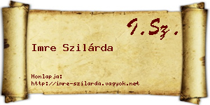 Imre Szilárda névjegykártya